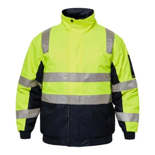 Picture of WorkCraft, Typhoon Hi Vis Modern Bomber Jacket W Tape